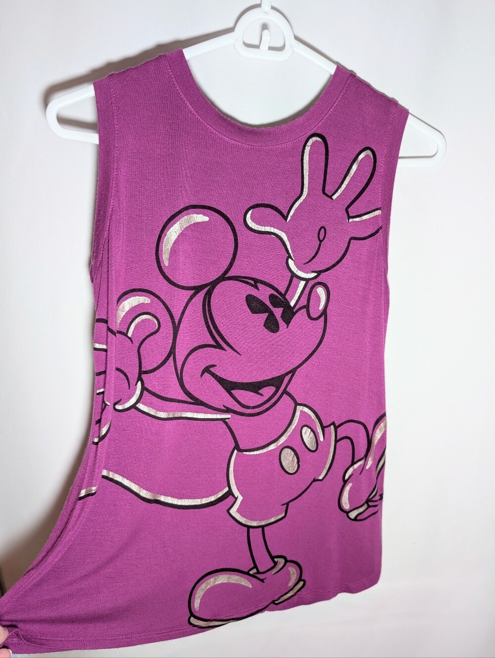 Disney Parks Split Back Purple Graphic Mickey Mouse Sleeveless Tank - Picture 2 of 11